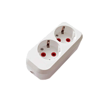 Колодка Прогресс 2р.С/З белый (без инд.упаковки) (1/10/100)