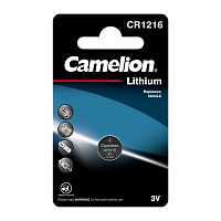 Батарейка Camelion CR1216 BL1 Lithium 3V (1/10/1800) 