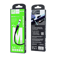 Кабель GFPower MAG18M USB (m)-microUSB (m) 1.0м 2.4A ПВХ магнит черный (1/200/800)