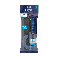 Сетевой фильтр Фотон SP 10-25ES 5р.С/З 10A 2.0м 3х0.75мм² с выкл. черный (1/20)