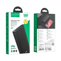 Внешний аккумулятор HOCO J83 10000mAh 3.0A 1USB/Type-C QC3.0 черный (1/24)