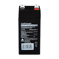 Аккумулятор свинцово-кислотный GoPower LA-445 4V 4.5Ah клеммы T1/ F1 (1/20)