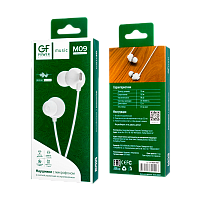 Наушники внутриканальные GFPower M09 с микр. белый 