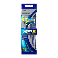 Бритва одноразовая Gillette "BLUE3 Simple" 3 лезвия 4шт. (1/6) 