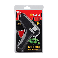 Клеевой пистолет СИЛА SGG40-01 40Bт под стержень 11мм в комплекте 11мм х 7cм 2 шт.