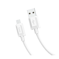 Кабель HOCO X37 USB (m)-microUSB (m) 1.0м 2.4A ПВХ белый (1/31/310)