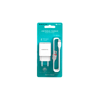 Сетевое З/У Borofone BA20A 1USB 2.1A с кабелем Lightning белый (1/48/192)