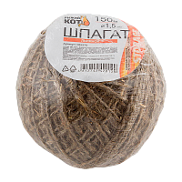 Шпагат льняной Рыжий кот клубок диаметр 1.5мм 150м. (1/48)