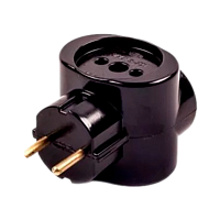 Разветвитель Прогресс 3р.Б/З черный (1/20/120)