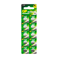 Батарейка GP G8/LR1120/LR55/391A/191 BL10 Alkaline 1.5V отрывные (10/250/5000) 