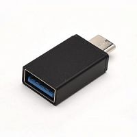 Переходник Atcom USB3.0 (f)-Type-C (m) пластик OTG черный (1/500)