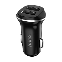 Автомобильное З/У HOCO Z1 2USB 2.1A черный (1/32/128) 