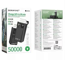 Внешний аккумулятор Borofone BJ65A 50000mAh 2.0A 22.5W 2USB/Lightning/Type-C PD20W черный (1/12)