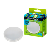Лампа светодиодная Ergolux GX53 12W 4500К 180-240V таблетка (1/10/100)