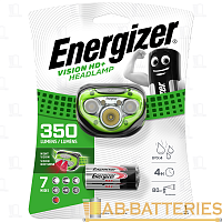 Фонарь налобный Energizer Vision HD+ 3LED от батареек 3 режима зеленый