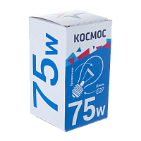 #Лампа накаливания Космос A55 E27 75W 220-240V ЛОН Стандарт Брест прозрачная