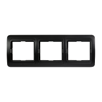 Рамка Smartbuy 3-местная горизонтальная черная "Марс"