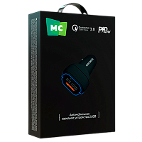 Автомобильное З/У MORE CHOICE AC32 1USB+1Type-C 3.1A 38W PD,QC черный 