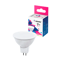 #Лампа светодиодная Космос JCDR GU5.3 12W 3000К 174-265V софит матовая (1/10/80)