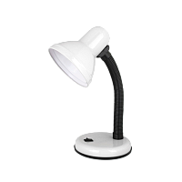 Светильник настольный Ultraflash UF-301P 60W 230V E27 на основании белый (1/32)