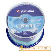 Диск CD-R Verbatim DL 700MB 52x 50шт. cake box (50/200)