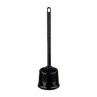 Ершик для унитаза Рыжий кот SILIX 40.5см x 11.3см с подставкой черный (1/20)