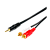 Кабель AUX Atcom Jack 3.5mm (m)-2xRCA (m) 1.5м силикон черный пакет с подвесом (1/10/250)