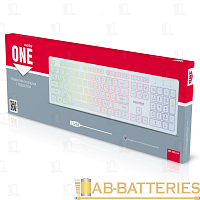Клавиатура проводная Smartbuy 305 ONE классическая USB 1.35м белый (1/10)
