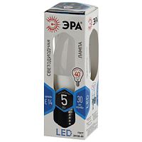 Лампа светодиодная ЭРА BXS E14 5W 2700К 170-265V свеча на ветру (1/10/100)