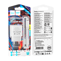 Сетевое З/У HOCO C109A 1USB 10.5W с кабелем Lightning белый (1/27/162)