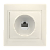 Розетка Smartbuy компьютерная RJ-45 1-местная бежевая "Венера"