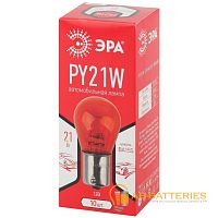 Лампа галогенная ЭРА PY21W BAU15S 21W 12V (1/10)