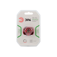 Фонарь налобный ЭРА GB-502 3W 1+3LED от батареек 4 режима красный (1/25/100)