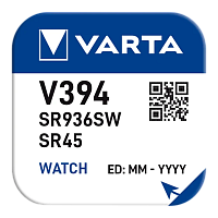 Батарейка Varta 394 (SR936SW) BL1 Silver Oxide 1.55V (1/10/100) 