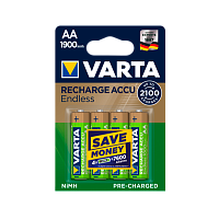 Аккумулятор бытовой Varta HR6 AA BL4 NI-MH Endless 1900mAh (4/40/400) 