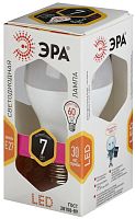 Лампа светодиодная ЭРА A55 E27 7W 4000К 170-265V груша (1/6/30)