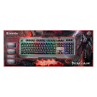 Клавиатура проводная Defender GK-640DL Renegade игровая USB 1.5м черный (1/20)
