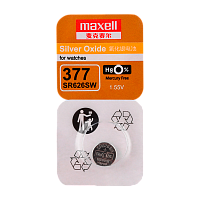 Батарейка Maxell 377 (SR626SW) BL1 Silver Oxide 1.55V 0%Hg (1/10/100) 