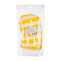 Мочалка для тела Рыжий кот "Варежка" нейлон желтый белый (1/30/600)