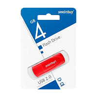 Флеш-накопитель Smartbuy Scout 4GB USB2.0 пластик красный
