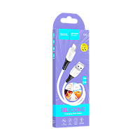 Кабель HOCO X82 USB (m)-Lightning (m) 1м 2.4A силикон белый (1/31/310)
