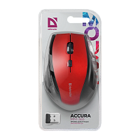 Мышь беспроводная Defender MM-365 Accura классическая USB красный (1/40)