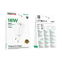 Сетевое З/У Borofone BA102A 1USB 18W QC3.0 белый (1/20/120)