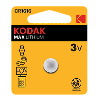 Батарейка Kodak MAX CR1616 BL1 Lithium 3V (1/60/240/50400)