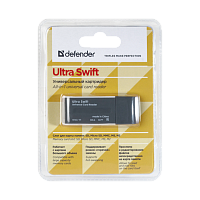Картридер Defender Ultra Swift USB2.0 SD/microSD/MS/M2 Combo серый (1/100)