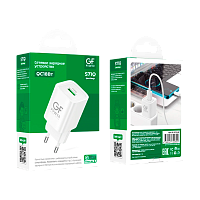 Сетевое З/У GFPower S71Q-UM 1USB 18W QC3.0 с кабелем microUSB белый (1/30/180) 