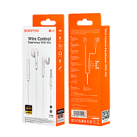 Наушники вставные Borofone BM82 с микр. белый (1/76/304)