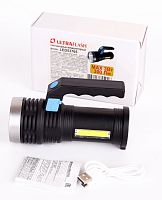 Фонарь туристический Ultraflash LED53765 3W LED+COB от аккумулятора IP20 4 режима черный (1/200)