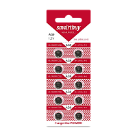 Батарейка Smartbuy G9/LR936/LR45/394A/194 BL10 Alkaline 1.5V (10/200/2000) 