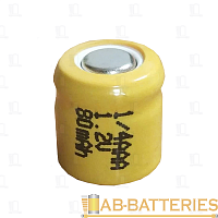 Аккумулятор ET H-1/4AAA80 10.5*11.0, 1.2В, 80мАч, Ni-MH (1/50/3000)